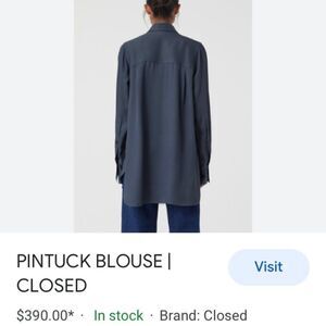 Closed Brand Womens Blouse Size S Teal Black & Navy